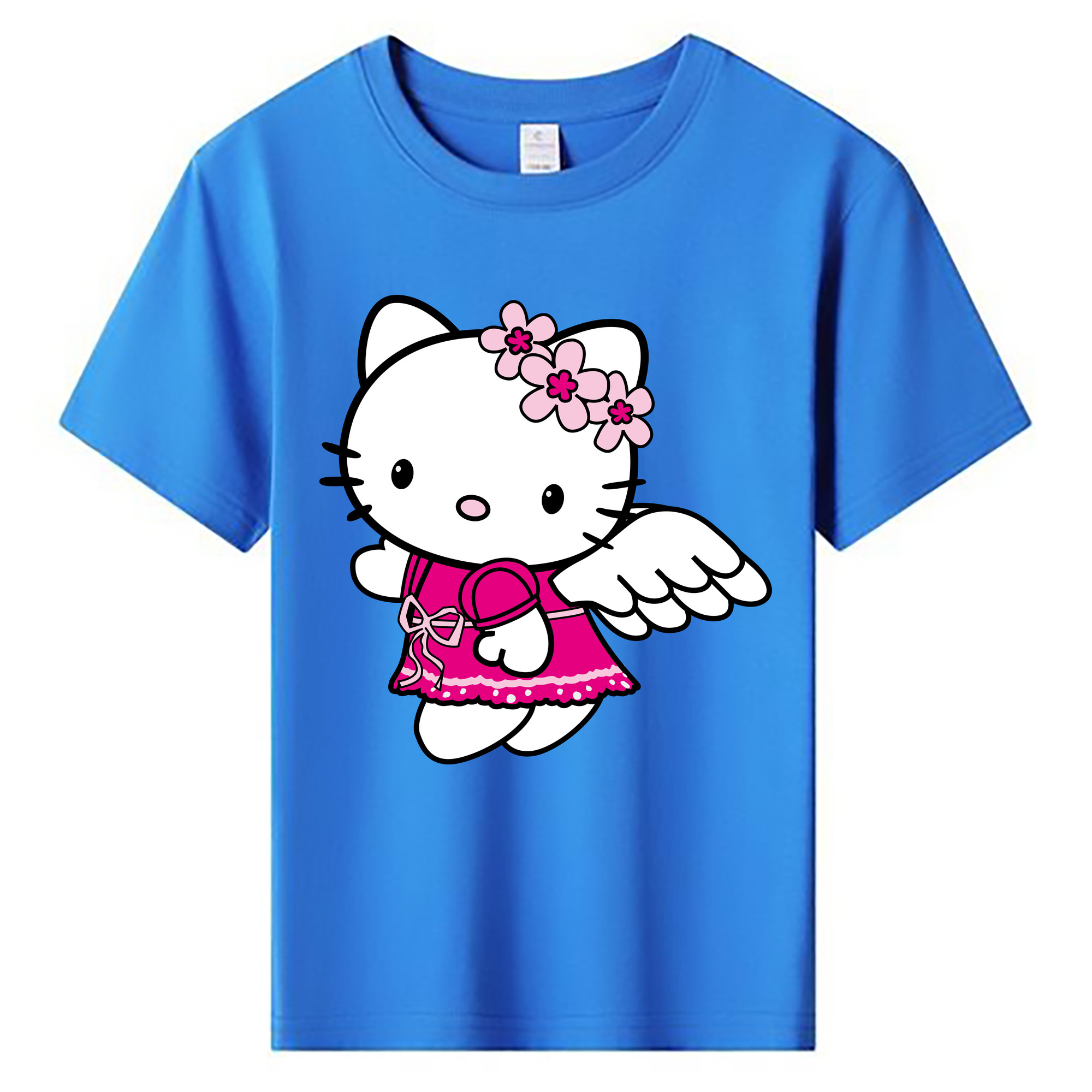 （画像用） Hello Kitty ハローキティ 綿100％キッズTシャツ（フロントプリント）